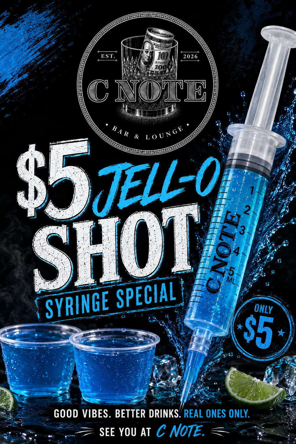 $5 Jello Shot Syringe Special